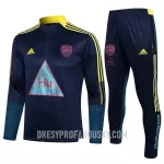 Levné Dětský Arsenal Tréninkový Mikina Soupravy Čtvrt-Zip 2022-23 Modrá Žlutá