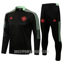 Levné Dětský Manchester United Tréninkový Mikina Soupravy Čtvrt-Zip 2022-23 Černá Levné Dětský Manchester United Tréninkový Mikina Soupravy Čtvrt-Zip 2022-23 Černá