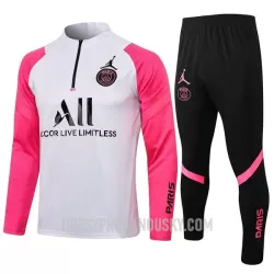 Levné Dětský Paris Saint-Germain Tréninkový Mikina Soupravy Čtvrt-Zip 2022-23 Bílá Černá Levné Dětský Paris Saint-Germain Tréninkový Mikina Soupravy Čtvrt-Zip 2022-23 Bílá Černá