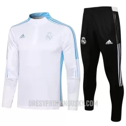 Levné Dětský Real Madrid Tréninkový Mikina Soupravy Čtvrt-Zip 2022-23 Bílá Levné Dětský Real Madrid Tréninkový Mikina Soupravy Čtvrt-Zip 2022-23 Bílá