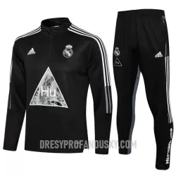 Levné Dětský Real Madrid Tréninkový Mikina Soupravy Čtvrt-Zip 2022-23 Černá Levné Dětský Real Madrid Tréninkový Mikina Soupravy Čtvrt-Zip 2022-23 Černá