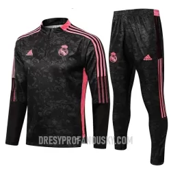 Levné Dětský Real Madrid Tréninkový Mikina Soupravy Čtvrt-Zip 2022-23 Černá Červená Levné Dětský Real Madrid Tréninkový Mikina Soupravy Čtvrt-Zip 2022-23 Černá Červená