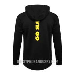 Levné Mužský BVB Borussia Dortmund Tréninkový Bunda Kapucí Soupravy 2022-23 Černá