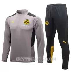 Levné Mužský BVB Borussia Dortmund Tréninkový Mikina Soupravy Čtvrt-Zip 2022-23 Světle Šedá Levné Mužský BVB Borussia Dortmund Tréninkový Mikina Soupravy Čtvrt-Zip 2022-23 Světle Šedá