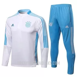 Levné Mužský FC Bayern Mnichov Tréninkový Mikina Soupravy Čtvrt-Zip 2022-23 Bílá Modrá Levné Mužský FC Bayern Mnichov Tréninkový Mikina Soupravy Čtvrt-Zip 2022-23 Bílá Modrá
