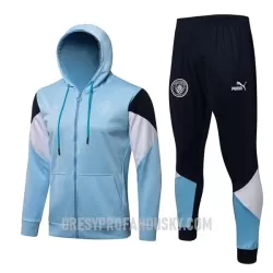 Levné Mužský Manchester City Tréninkový Bunda Kapucí Soupravy 2022-23 Světle Modrá Levné Mužský Manchester City Tréninkový Bunda Kapucí Soupravy 2022-23 Světle Modrá