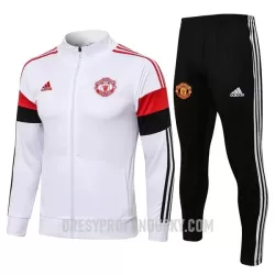 Levné Mužský Manchester United Teplákové Soupravy 2022-23 Bílá Červená Černá Levné Mužský Manchester United Teplákové Soupravy 2022-23 Bílá Červená Černá