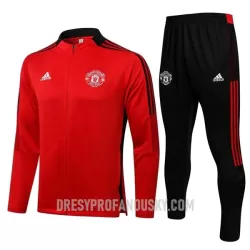 Levné Mužský Manchester United Teplákové Soupravy 2022-23 Červená Černá Levné Mužský Manchester United Teplákové Soupravy 2022-23 Červená Černá