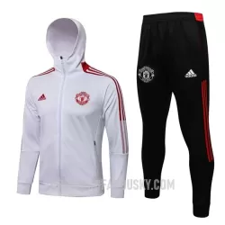 Levné Mužský Manchester United Tréninkový Bunda Kapucí Soupravy 2022-23 Bílá Červená Levné Mužský Manchester United Tréninkový Bunda Kapucí Soupravy 2022-23 Bílá Červená