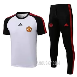 Levné Mužský Manchester United Tréninkový Dresy Soupravy 2022-23 Bílá Černá Levné Mužský Manchester United Tréninkový Dresy Soupravy 2022-23 Bílá Černá