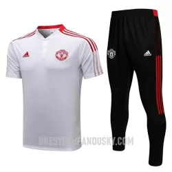 Levné Mužský Manchester United Tréninkový Polokošile Soupravy 2022-23 Bílá Levné Mužský Manchester United Tréninkový Polokošile Soupravy 2022-23 Bílá