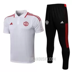 Levné Mužský Manchester United Tréninkový Polokošile Soupravy 2022-23 Bílá Červená Bílá Levné Mužský Manchester United Tréninkový Polokošile Soupravy 2022-23 Bílá Červená Bílá