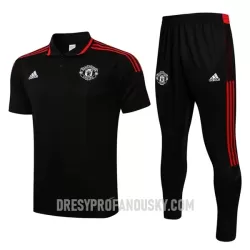 Levné Mužský Manchester United Tréninkový Polokošile Soupravy 2022-23 Černá Červená Černá Levné Mužský Manchester United Tréninkový Polokošile Soupravy 2022-23 Černá Červená Černá
