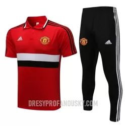 Levné Mužský Manchester United Tréninkový Polokošile Soupravy 2022-23 Červená Černá Bílá Levné Mužský Manchester United Tréninkový Polokošile Soupravy 2022-23 Červená Černá Bílá