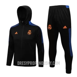 Levné Mužský Real Madrid Tréninkový Bunda Kapucí Soupravy 2022-23 Černá Modrá Levné Mužský Real Madrid Tréninkový Bunda Kapucí Soupravy 2022-23 Černá Modrá