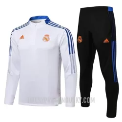 Levné Mužský Real Madrid Tréninkový Mikina Soupravy Čtvrt-Zip 2022-23 Bílá Modrá Levné Mužský Real Madrid Tréninkový Mikina Soupravy Čtvrt-Zip 2022-23 Bílá Modrá