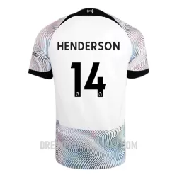 Levné Mužský Fotbalový Dres Liverpool Henderson 14 Venkovní 2022-23 Levné Mužský Fotbalový Dres Liverpool Henderson 14 Venkovní 2022-23