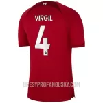 Levné Mužský Fotbalový Dres Liverpool Virgil 4 Domácí 2022-23