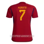 Levné Mužský Fotbalový Dres Španělsko Morata 7 Domácí Mistrovství Světa 2022