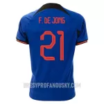 Levné Mužský Fotbalový Dres Nizozemsko Frenkie de Jong 21 Venkovní Mistrovství Světa 2022