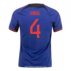Levné Mužský Fotbalový Dres VIRGIL 4 Nizozemsko Venkovní Mistrovství Světa 2022