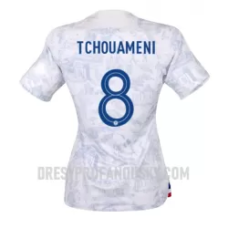 Levné Dámský Fotbalový Dres Francie Aurelien Tchouameni 8 Venkovní Mistrovství Světa 2022 Levné Dámský Fotbalový Dres Francie Aurelien Tchouameni 8 Venkovní Mistrovství Světa 2022