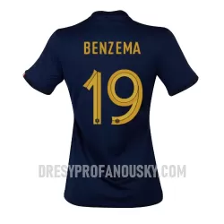 Levné Dámský Fotbalový Dres Francie Karim Benzema 19 Domácí Mistrovství Světa 2022 Levné Dámský Fotbalový Dres Francie Karim Benzema 19 Domácí Mistrovství Světa 2022
