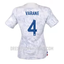 Levné Dámský Fotbalový Dres Francie Raphael Varane 4 Venkovní Mistrovství Světa 2022 Levné Dámský Fotbalový Dres Francie Raphael Varane 4 Venkovní Mistrovství Světa 2022