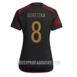 Levné Dámský Fotbalový Dres Německo Leon Goretzka 8 Venkovní Mistrovství Světa 2022 Levné Dámský Fotbalový Dres Německo Leon Goretzka 8 Venkovní Mistrovství Světa 2022