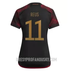 Levné Dámský Fotbalový Dres Německo Marco Reus 11 Venkovní Mistrovství Světa 2022 Levné Dámský Fotbalový Dres Německo Marco Reus 11 Venkovní Mistrovství Světa 2022