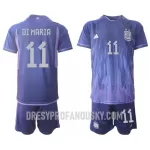 Levné Dětský Fotbalový Dres Argentina Angel Di Maria 11 Venkovní Mistrovství Světa 2022