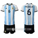 Levné Dětský Fotbalový Dres Argentina German Pezzella 6 Domácí Mistrovství Světa 2022