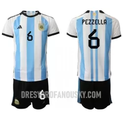 Levné Dětský Fotbalový Dres Argentina German Pezzella 6 Domácí Mistrovství Světa 2022 Levné Dětský Fotbalový Dres Argentina German Pezzella 6 Domácí Mistrovství Světa 2022