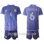 Levné Dětský Fotbalový Dres Argentina German Pezzella 6 Venkovní Mistrovství Světa 2022