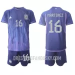 Levné Dětský Fotbalový Dres Argentina Lisandro Martinez 16 Venkovní Mistrovství Světa 2022