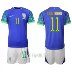 Levné Dětský Fotbalový Dres Brazílie Philippe Coutinho 11 Venkovní Mistrovství Světa 2022 Levné Dětský Fotbalový Dres Brazílie Philippe Coutinho 11 Venkovní Mistrovství Světa 2022
