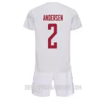 Levné Dětský Fotbalový Dres Dánsko Joachim Andersen 2 Venkovní Mistrovství Světa 2022
