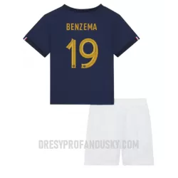 Levné Dětský Fotbalový Dres Francie Karim Benzema 19 Domácí Mistrovství Světa 2022 Levné Dětský Fotbalový Dres Francie Karim Benzema 19 Domácí Mistrovství Světa 2022