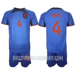 Levné Dětský Fotbalový Dres Nizozemsko Virgil van Dijk 4 Venkovní Mistrovství Světa 2022 Levné Dětský Fotbalový Dres Nizozemsko Virgil van Dijk 4 Venkovní Mistrovství Světa 2022