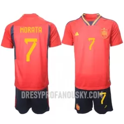 Levné Dětský Fotbalový Dres Španělsko Alvaro Morata 7 Domácí Mistrovství Světa 2022 Levné Dětský Fotbalový Dres Španělsko Alvaro Morata 7 Domácí Mistrovství Světa 2022