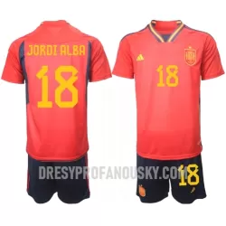 Levné Dětský Fotbalový Dres Španělsko Jordi Alba 18 Domácí Mistrovství Světa 2022 Levné Dětský Fotbalový Dres Španělsko Jordi Alba 18 Domácí Mistrovství Světa 2022