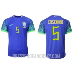 Levné Mužský Fotbalový Dres Brazílie Casemiro 5 Venkovní Mistrovství Světa 2022 Levné Mužský Fotbalový Dres Brazílie Casemiro 5 Venkovní Mistrovství Světa 2022