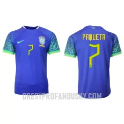 Levné Mužský Fotbalový Dres Brazílie Lucas Paqueta 7 Venkovní Mistrovství Světa 2022 Levné Mužský Fotbalový Dres Brazílie Lucas Paqueta 7 Venkovní Mistrovství Světa 2022