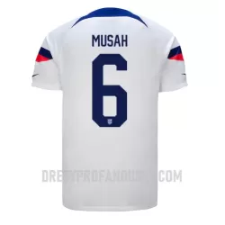 Levné Mužský Fotbalový Dres Spojené Státy Americké Yunus MSpojené Státy Americkéh 6 Domácí Mistrovství Světa 2022 Levné Mužský Fotbalový Dres Spojené Státy Americké Yunus MSpojené Státy Americkéh 6 Domácí Mistrovství Světa 2022