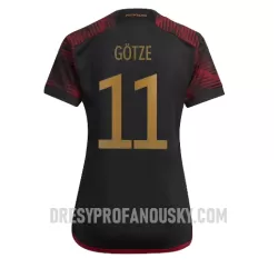Levné Dámský Fotbalový Dres Německo Mario Gotze 11 Venkovní Mistrovství Světa 2022 Levné Dámský Fotbalový Dres Německo Mario Gotze 11 Venkovní Mistrovství Světa 2022
