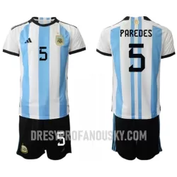 Levné Dětský Fotbalový Dres Argentina Leandro Paredes 5 Domácí Mistrovství Světa 2022 Levné Dětský Fotbalový Dres Argentina Leandro Paredes 5 Domácí Mistrovství Světa 2022