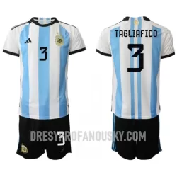 Levné Dětský Fotbalový Dres Argentina Nicolas Tagliafico 3 Domácí Mistrovství Světa 2022 Levné Dětský Fotbalový Dres Argentina Nicolas Tagliafico 3 Domácí Mistrovství Světa 2022