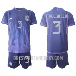 Levné Dětský Fotbalový Dres Argentina Nicolas Tagliafico 3 Venkovní Mistrovství Světa 2022 Levné Dětský Fotbalový Dres Argentina Nicolas Tagliafico 3 Venkovní Mistrovství Světa 2022