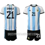 Levné Dětský Fotbalový Dres Argentina Paulo Dybala 21 Domácí Mistrovství Světa 2022