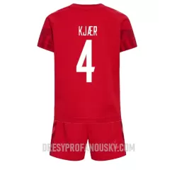 Levné Dětský Fotbalový Dres Dánsko Simon Kjaer 4 Domácí Mistrovství Světa 2022 Levné Dětský Fotbalový Dres Dánsko Simon Kjaer 4 Domácí Mistrovství Světa 2022